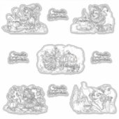 Coquette Halloween zwart-wit versie! Sticker (Voorkant)