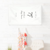 coquette hand drawn baby shower spandoek (Insitu)