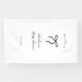 coquette hand drawn baby shower spandoek (Horizontaal)