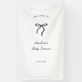 coquette hand drawn baby shower spandoek