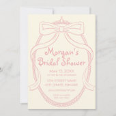 Coquette Hand getrokken grillige boog Vrijgezellen Kaart (Voorkant)