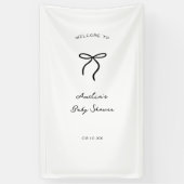 coquette handgetekende babyshower spandoek (Verticaal)