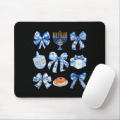 Coquette Hanukkah Bow Jewish Bow Menorah Bow Women Muismat (Met muis)