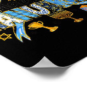 Coquette Hanukkah Bow Jewish Bow Menorah Bow Women Poster (Hoek)