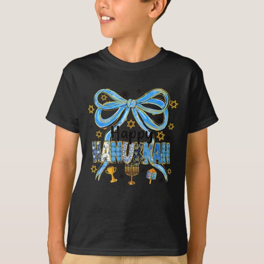 Coquette Hanukkah Bow Jewish Bow Menorah Bow Women T-shirt (Voorkant)