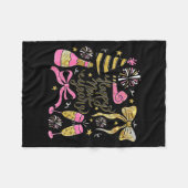 Coquette Happy New Year 2026 Champagne New Year's  Fleece Deken (Voorkant (Horizontaal))