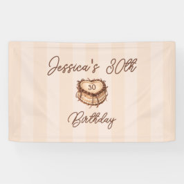 Coquette Hart Cake Banner