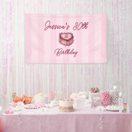 Coquette Hart Cake Banner