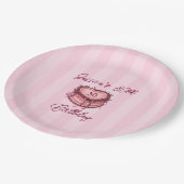 Coquette Heart Birthday Cake Paper Plate Papieren Bordje (Gekanteld)
