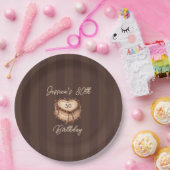 Coquette Heart Birthday Cake Paper Plate Papieren Bordje (Feest)