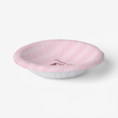 Coquette Heart Birthday Cake Paper Plate Papieren Kommen (Gebogen)