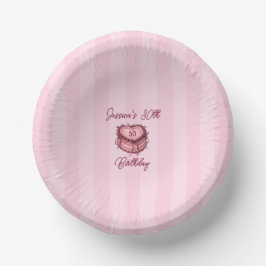 Coquette Heart Birthday Cake Paper Plate Papieren Kommen