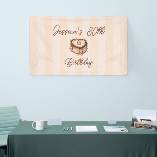 Coquette Heart Cake Banner (Beurs)