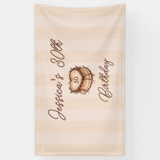 Coquette Heart Cake Banner (Verticaal)