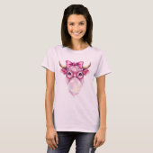 Coquette Highland Cow Bubblegum Tshirt Ontwerp (Voorkant volledig)