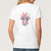 Coquette Highland Koe Bubblegum Tshirt Design, (Achterkant)
