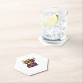 Coquette Highland Koe Bubblegum Tshirt Design, Hol Kartonnen Onderzetters (Insitu)