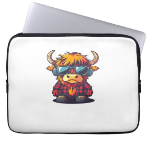 Coquette Highland Koe Bubblegum Tshirt Design, Hol Laptop Sleeve