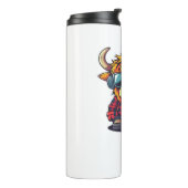 Coquette Highland Koe Bubblegum Tshirt Design, Hol Thermosbeker (Gedraaid links)