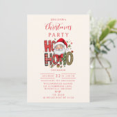 Coquette Ho Ho Ho Kerstman Kerstmis Kaart (Staand voorkant)