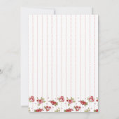 Coquette honkbal rode boog moderne meisje verjaard kaart (Achterkant)