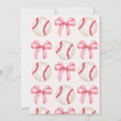 Coquette-honkbalboog afstudeeraankondiging kaart (Achterkant)