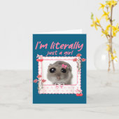 Coquette I'm Literally Just A Girl Funny Sad Hamst Kaart (Gele Bloem)