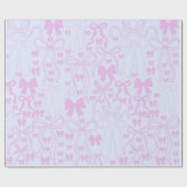 Coquette inpakpapier Roze strik Girly Gift Wrap (Vlak)