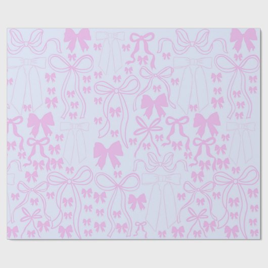 Coquette inpakpapier Roze strik Girly Gift Wrap (Vlak)