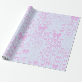 Coquette inpakpapier Roze strik Girly Gift Wrap