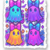 Coquette iriserende Halloween Sticker (Voorkant)