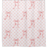 Coquette kamer Decor Roze Bogen & Polka Dots Douchegordijn