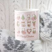 Coquette Kawaii Cat Christmas Koffiemok