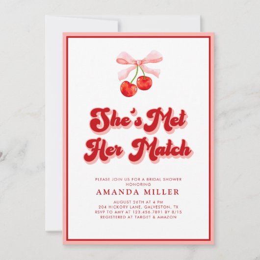 Coquette Kers Bruidsmeisjesfeest Retro Kaart (Voorkant)