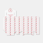 Coquette Kers Bruiloftsfeest Monogram Bedankdoosjes (Uitgevouwen)