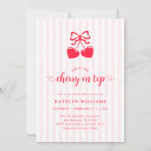 Coquette Kers Op De Top Baby Shower Kaart (Voorkant)