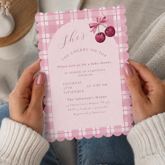 Coquette Kers Op De Top Baby Shower Kaart