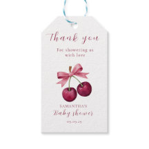 Coquette Kers Op Top Baby Shower bedanklabel