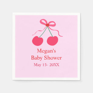 Coquette Kers op Top Meisje Baby Shower Servet