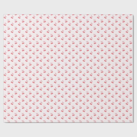 Coquette Kersen Bow Pattern Cadeaupapier (Vlak)