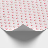 Coquette Kersen Bow Pattern Cadeaupapier (Hoek)