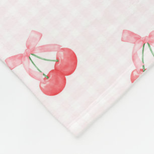 Coquette Kersen Bow Pattern Fleece Deken