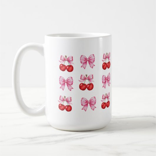 Coquette Kersen en Roze Bogen Koffiemok (Links)