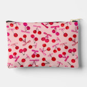 Coquette kersen- en roze strikpatroon etui (Achterkant)