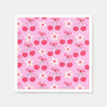 Coquette Kersen met Rode Bogen en Witte Bloemen