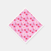 Coquette Kersen met Rode Bogen en Witte Bloemen Servet (Hoek)