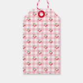 Coquette Kersen Monogame Bruiloftsborrel Cadeaulabel (Achterkant)