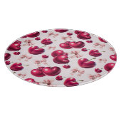 Coquette Kersen Patroon Roze Strik Esthetisch Snijplank (Hoek)