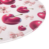 Coquette Kersen Patroon Roze Strik Esthetisch Snijplank (Hoek)