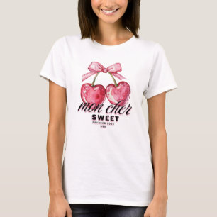 Coquette Kersen Roze Rood  T-shirt